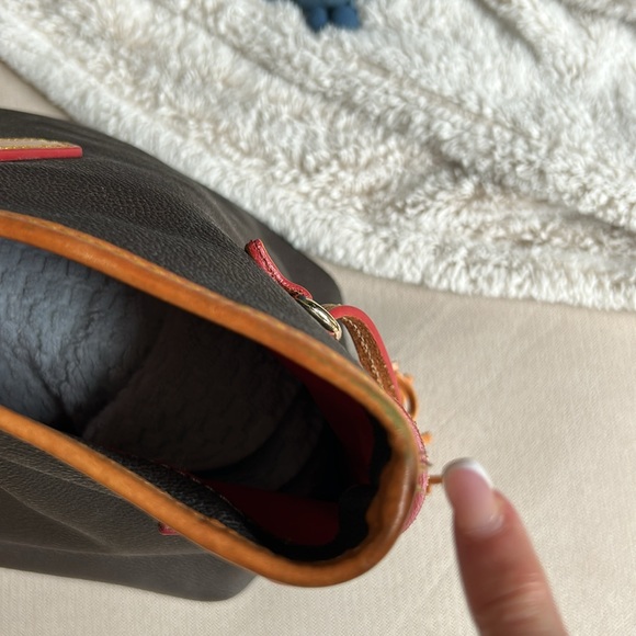 DOONEY &‎ BOURKE Dark Brown Pebbled Leather Extra Large Shopper Tote Bag / Purse - Picture 15 of 15